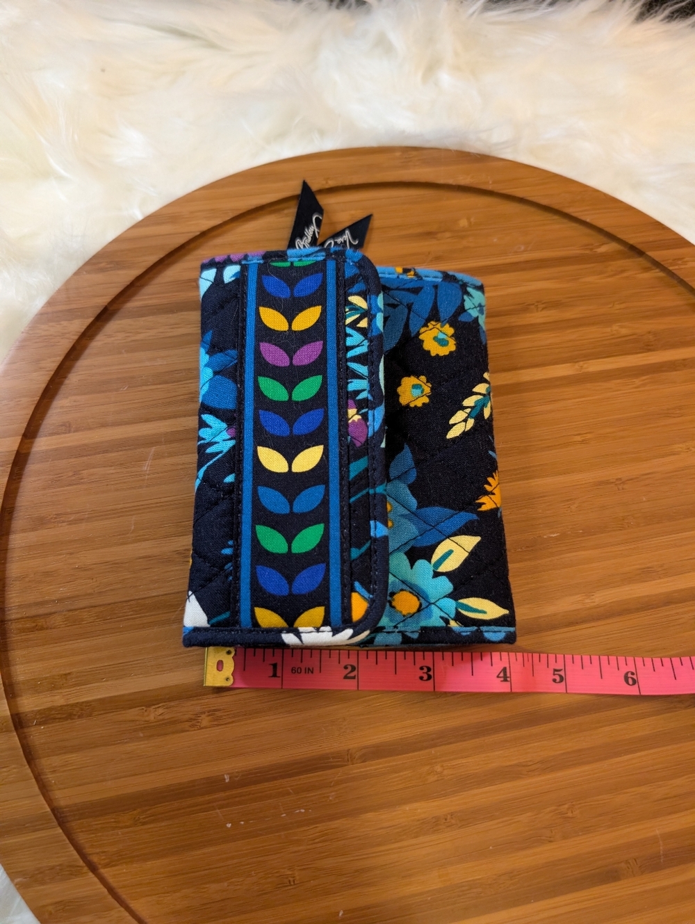 Vera Bradley Navy Floral Wallet Multicolor ☘️ - Picture 7 of 8